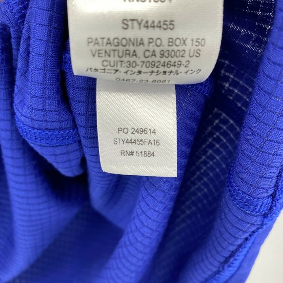 Patagonia Midweight Capilene Baselayer 1/2 Zip Pullover Shirt Blue Women's Small - Picture 10 of 10